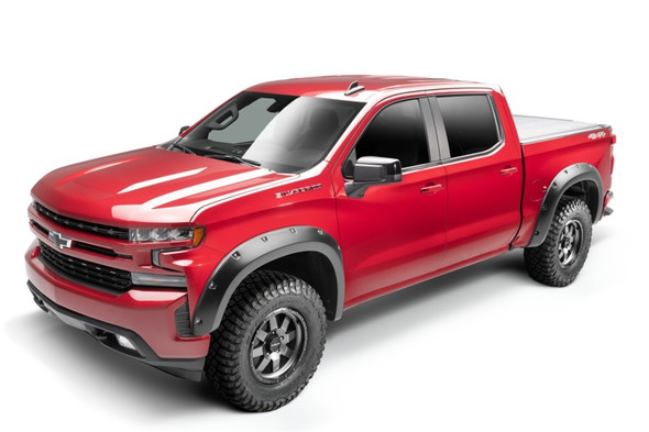 Bushwacker 19-23 Chevrolet Silverado 1500 (Excl. ZR2) Pocket Style Fender Flares 4pc - Smooth Black 40992-02
