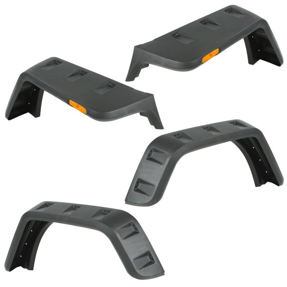 Rugged Ridge Hurricane Fender Flare Kit US Smooth 07-18 Jeep Wrangler JK 11640.25