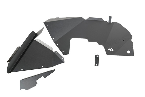 Rugged Ridge Inner Fender Liners Frnt Aluminum Black 18-20 Jeep Wrangler JL 11615.61