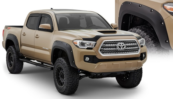 Bushwacker 16-18 Toyota Tacoma Pocket Style Flares 4pc 60.5/73.7in Bed - Black 30922-02
