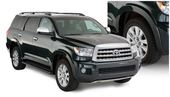 Bushwacker 08-15 Toyota Sequoia OE Style Flares 4pc Fits w/ Factory Mudflap - Black 30912-02