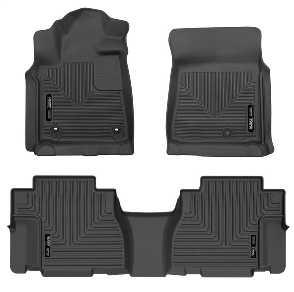 Husky Liners 12-22 Toyota Sequoia Weatherbeater Front & 2nd Seat Floor Liners - Black 95101
