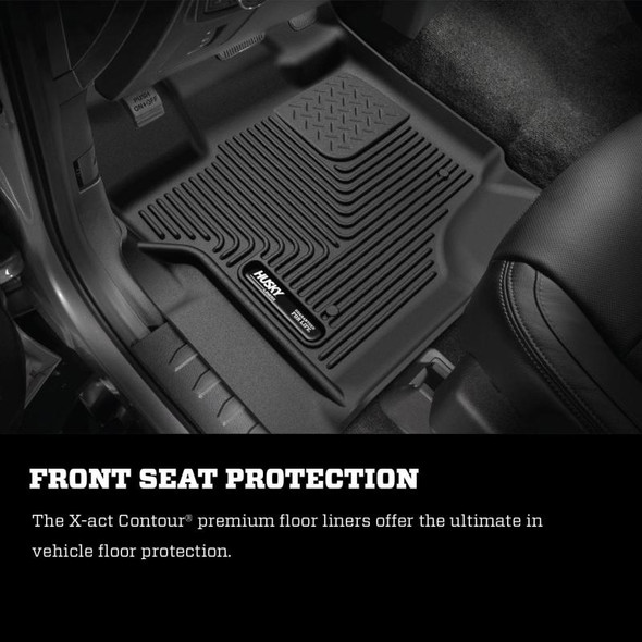 Husky Liners 15-23 Ford F-150 SuperCrew Cab X-Act Contour Front & 2nd Row Seat Floor Liners - Black 53498