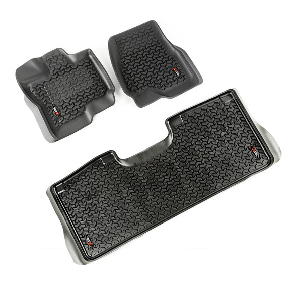Rugged Ridge Floor Liner Front/Rear Black 2015-2017 Ford F-150 / Raptor 82987.05