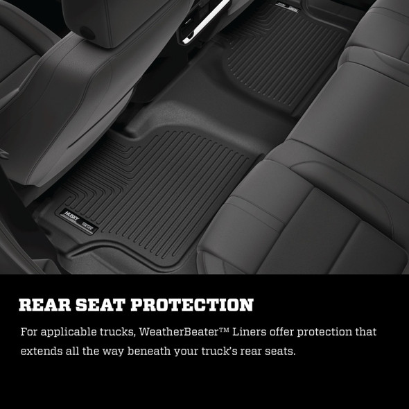 Husky Liners 20-24 Chevrolet Silverado 2500/3500HD DC WeatherBeater 2nd Seat Black Floor Liners 14211