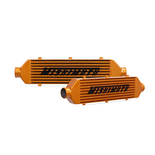 Mishimoto Universal Gold Z Line Intercooler  Overall Size: 28x8x3 Core Size: 21x6x2.5 Inlet / Outlet MMINT-UZG
