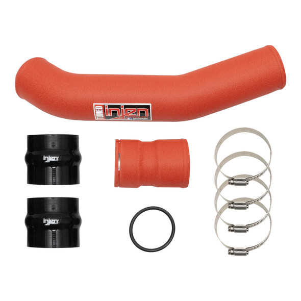 Injen 17-22 Ford F250/F/350/F-450/F-550 V8-6.7L Turbo Diesel Wrnkl Red Intercooler Hot Side Piping SES9004ICPHWR