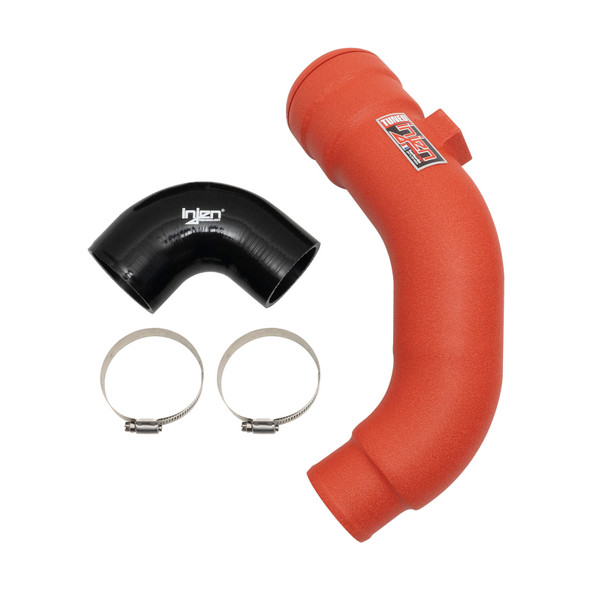 Injen 17-22 Ford F250/F/350/F-450/F-550 V8-6.7L Turbo Diesel Wrnkl Red Intercooler Cold Side Piping SES9004ICPCWR