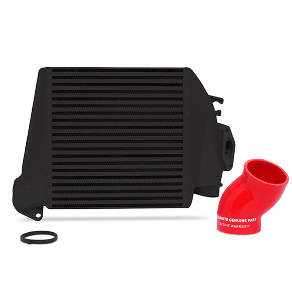Mishimoto 08-14 Subaru WRX Top-Mount Intercooler Kit - Powder Coated Black & Red Hoses MMTMIC-WRX-08BKRD
