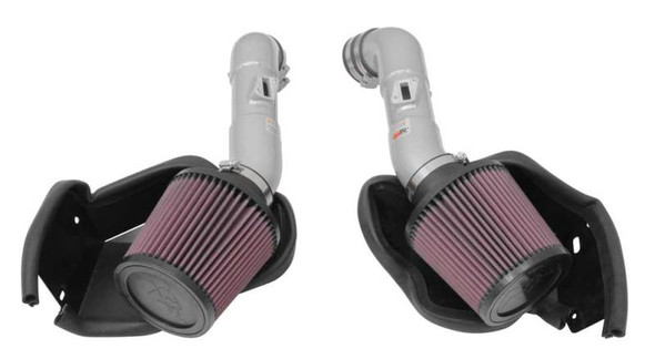 K&N 14-15 Infiniti Q50 3.7L V6 Dual Silver Typhoon Short Ram Intakes 69-7083TS