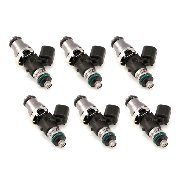 Injector Dynamics 1340cc Injectors - 48mm Length - 14mm Grey Top - 14mm Lower O-Ring (Set of 6) 1300.48.14.14.6
