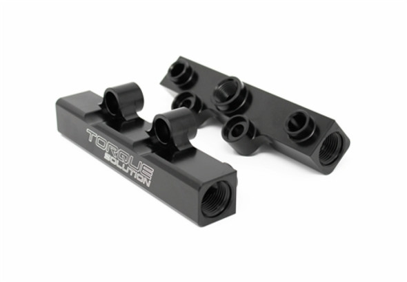 Torque Solution Top Feed Fuel Rails: 02-14 Subaru WRX / 07-18 STI - Black TS-SU-400BK.2