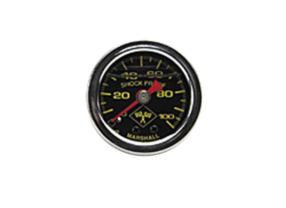 Russell Performance 100 psi fuel pressure gauge black face chrome case (Liquid-filled) 650320