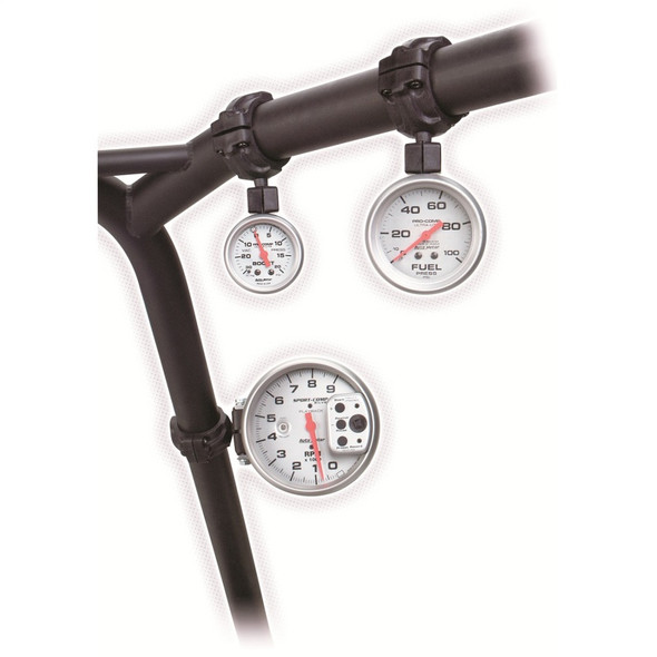 Autometer 2-1/16in inch Black Roll Pod Gauge Mount for 1 5/8 inch Roll Cage 48003