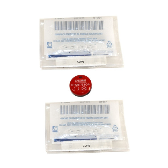 Ford Racing 15-17 Mustang Red Starter Button Installation Kit M-10B776-MR