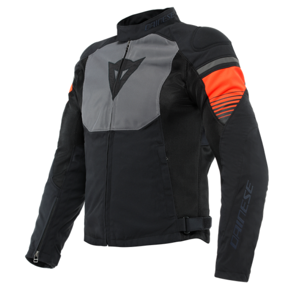 Dainese Air Fast Tex Jacket Black/Gray/Fluorescent-Red Size - 46 201735258-52G-46