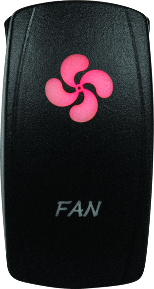DragonFire Racing Lighted Switch Fan On/Off Red 521382