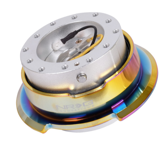 NRG Quick Release Gen 2.8 - Silver Black Body / Neochrome Ring SRK-280SL-MC