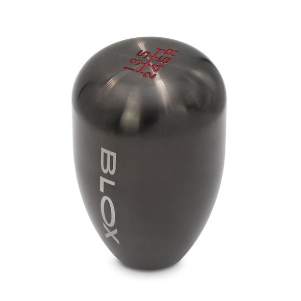 BLOX Racing 6-Speed Billet Shift Knob - Gun Metal 12x1.25mm BXAC-00210-6