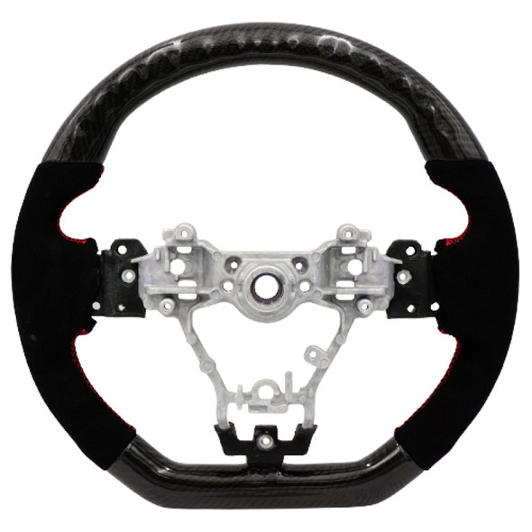 BLOX Racing 15-21 Subaru Carbon/Alcantara Steering Wheel Red Stitching BXSW-50010-R