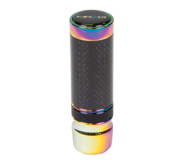NRG Slimboy Adjustable Shift Knob (M10X1.25) Nissan / Mazda / Toyota - Carbon Fiber / Neochrome SK-580BC/MC-1