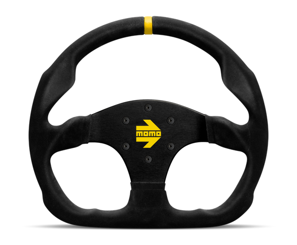 Momo MOD30 Steering Wheel 320 mm -  Black Suede/Black Spokes/1 Stripe R1960/32S