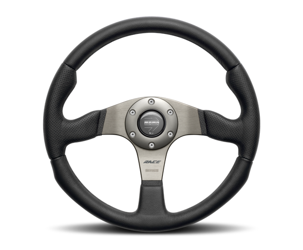 Momo Race Steering Wheel 350 mm - Black Leather/Anth Spokes RCE35BK1B