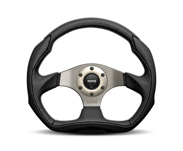 Momo Eagle Steering Wheel 350 mm - Black Leather/Anth Spokes EAG35BK0S