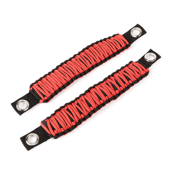 Rugged Ridge Paracord A-Pillar Grab Handle Red 07-18 Jeep Wrangler JK 13305.8