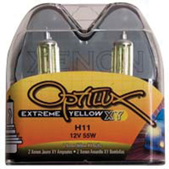 Hella Optilux H11 55W XY Extreme Yellow Bulbs (Pair) H71071132