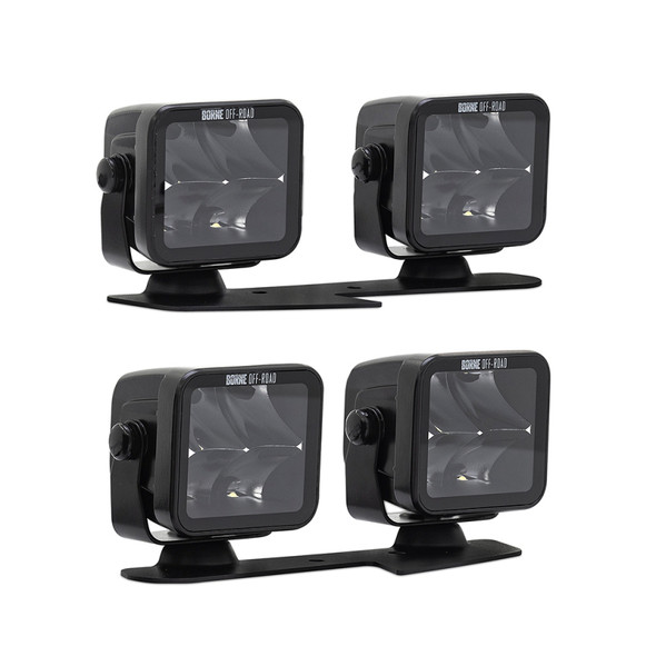 Borne Off-Road 21+ Bronco Light Pods 4pc Ditch 3x3 Spot BNLT-BR-21-DT4S