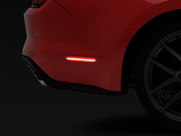 Raxiom 15-22 Ford Mustang Axial Series LED Side Marker Lights Rear (Smoked) 404231