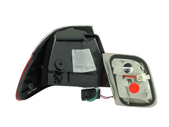 ANZO 1999-2001 BMW 3 Series E46 LED Taillights Red/Clear 4pc 321004