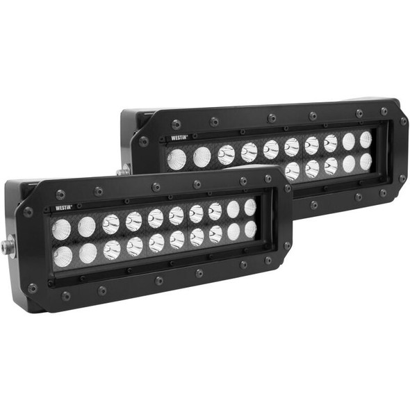 Westin HDX Flush Mount B-FORCE LED Light Kit (Set of 2) w/wiring harness - Black 57-0035
