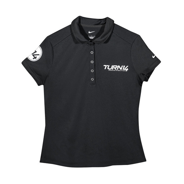 Turn 14 Distribution Womens Black Dri-FIT Polo - Large (T14 Staff Purchase Only) 9123