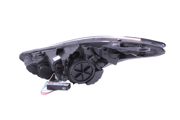ANZO 2011-2014 Hyundai Elantra Projector Headlights w/ Halo Chrome (CCFL) 121455