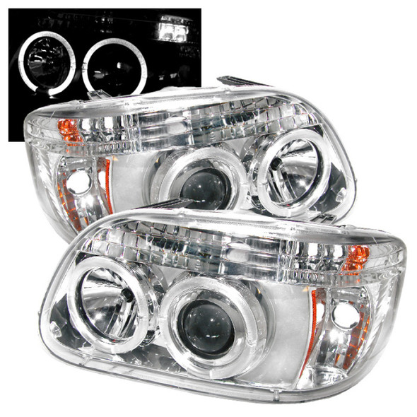 Spyder Ford Explorer 95-01 1PC Projector Headlights LED Halo Chrm PRO-YD-FEXP95-HL-1PC-C 5010148