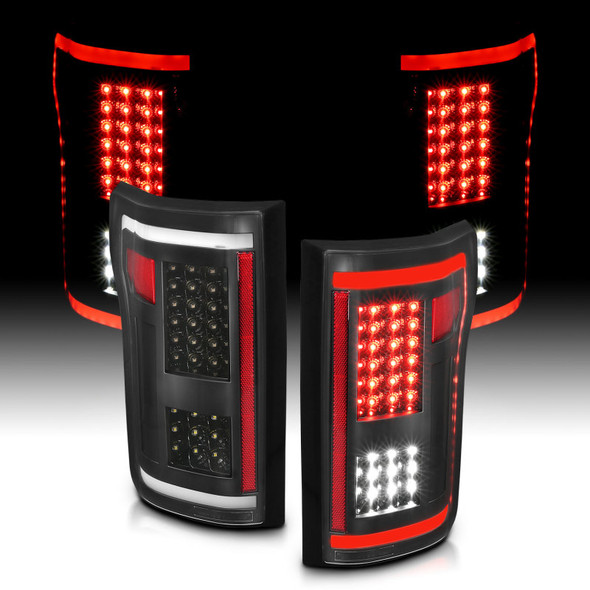 ANZO 2015-2017 Ford F-150 LED Taillights Black 311285
