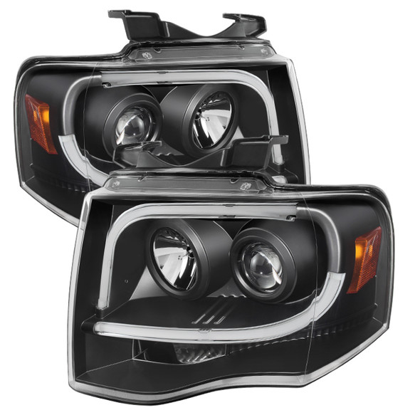Spyder Ford Expedition 07-13 Projector Headlights Light Tube DRL Blk PRO-YD-FE07-LTDRL-BK 5079503