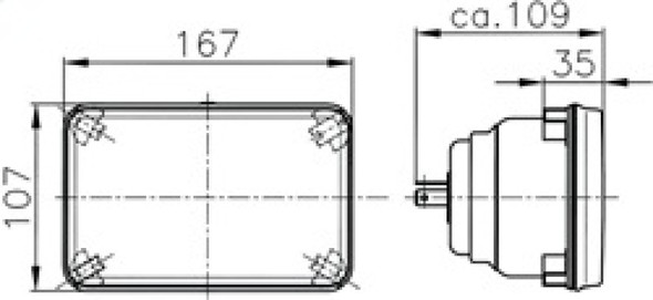 Hella Module 164 x 103mm H4 12V ECE Universal Lamp 003177001