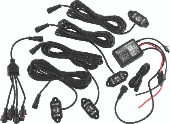 DragonFire Racing Rgb Rock Light Kit Bt 4 Pc 522011