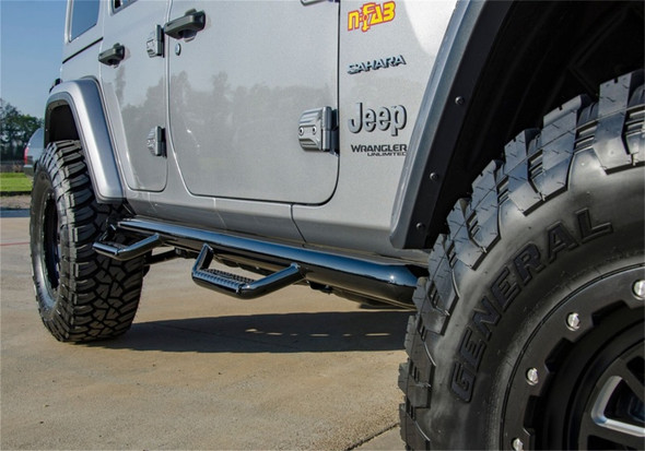 N-Fab Nerf Step 2018 Jeep Wrangler JL SUV 4 Door- Gloss Black - W2W - 3in J1866-GB