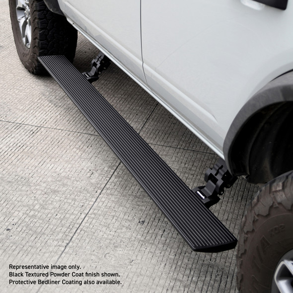 RealTruck 21-24 Ford Bronco 4dr VoltStep Electric Running Board Kit (No Drill) - Bedliner Coating 20412974T