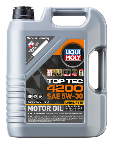 LIQUI MOLY 5L Top Tec 4200 New Generation Motor Oil SAE 5W30 2011