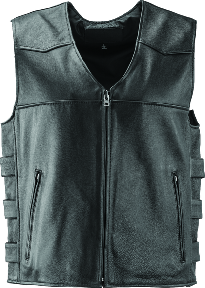 Kuryakyn Leather By River Road Plains Leather Vest Black - 2XL 094409
