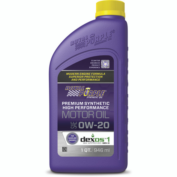Royal Purple Premium Synthetic High Performance Multi-Grade 0W-20 Motor Oil - 1 Quart 06020