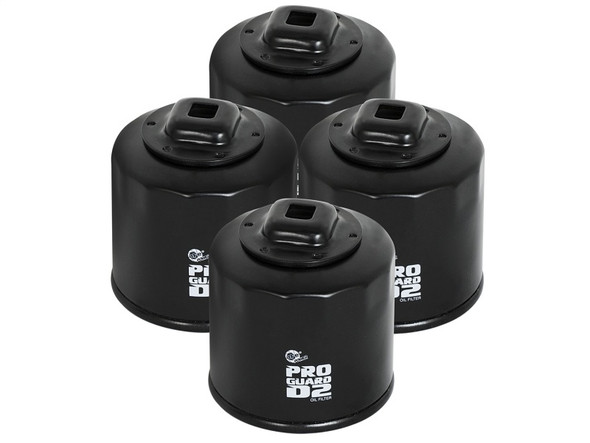 aFe Pro GUARD D2 Oil Filter 02-17 Nissan Cars L4/  04-17 Subaru Cars H4 (4 Pack) 44-LF017-MB