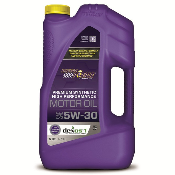 Royal Purple Premium Synthetic High Performance Multi-Grade 5W-30 Motor Oil - 5 Quart 53530