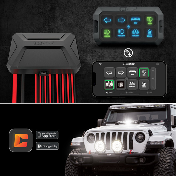 XK Glow XKcommand Bluetooth Switch Panel for Lights 12V Accessory Offroad XK-CMD-KIT