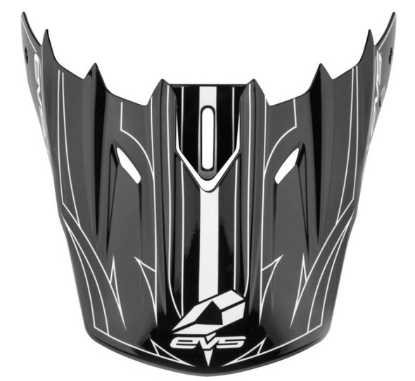 EVS T5 Pinner Visor - Matte Black/White H16T5P-VSMBKW